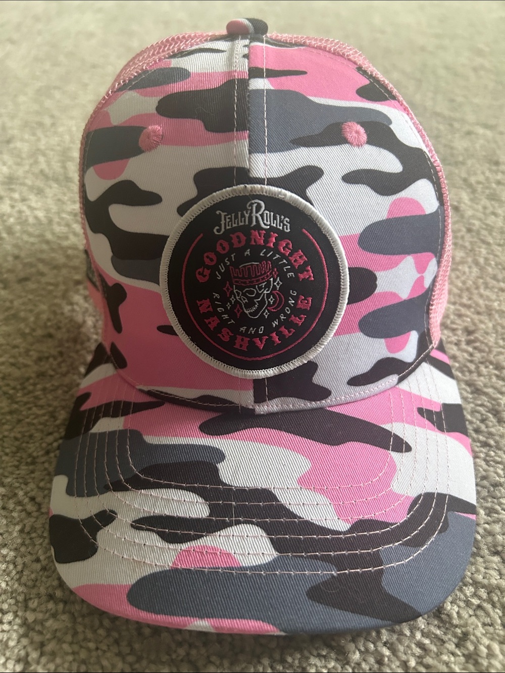Jelly Roll Pink Camo Trucker Hat